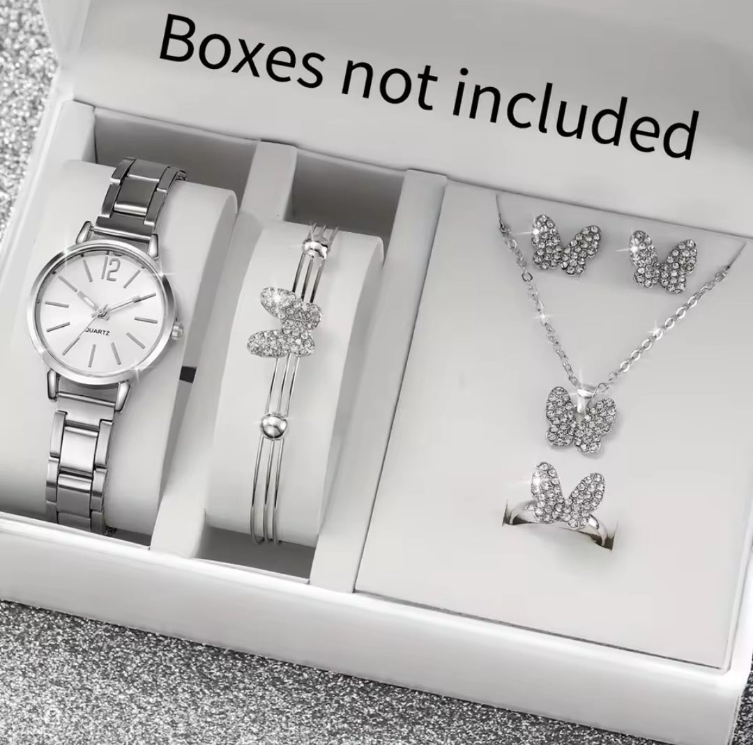 JEWELRY GIFT SET WITH QUARTZ WATCH FOR WOMEN