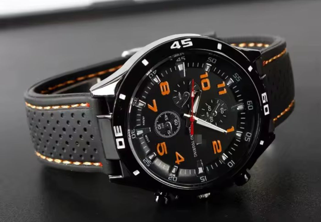 SPORT CHRONOGRAPH SILICONE STRAP WATCH