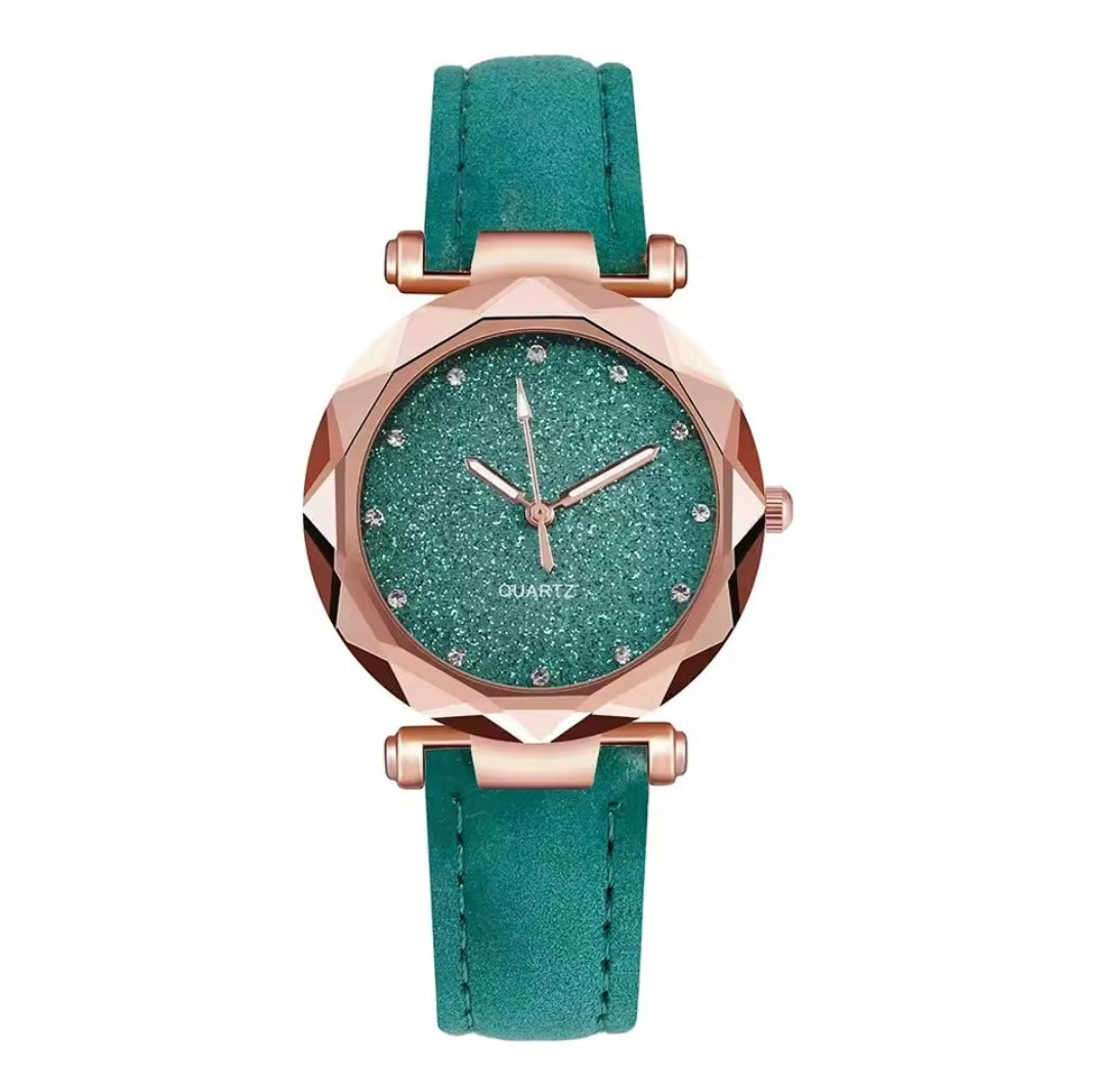 LADIES STARRY SKY ROSE GOLD QUARTZ WATCH