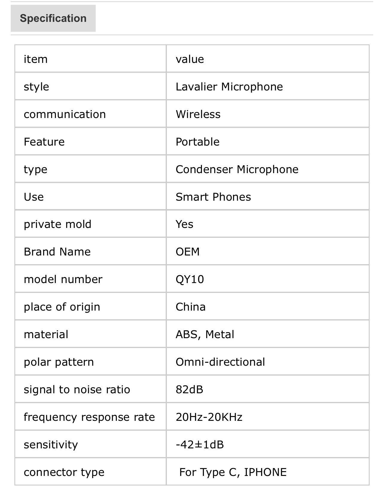 QY10 PRIVATE MODEL WIRELESS 2IN1 LAPEL MICROPHONE WITH APPLE & TYPE C CONNECTORS AND CHARGING CASE