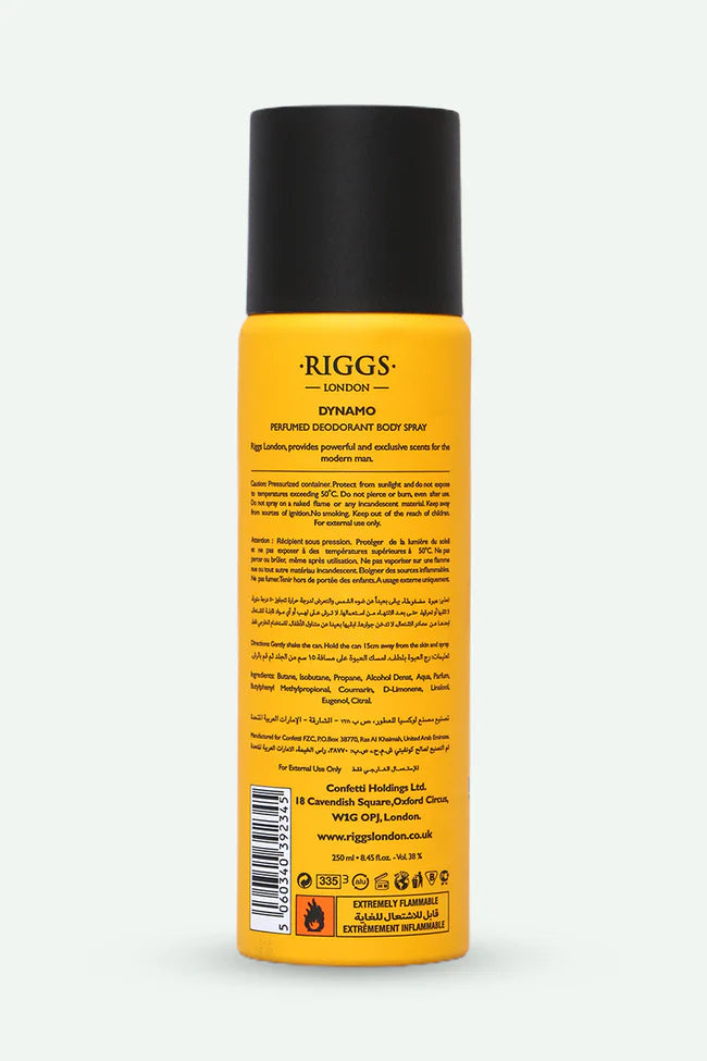 RIGGS DYNAMO PERFUMED DEODORANT BODY SPRAY - 250ML