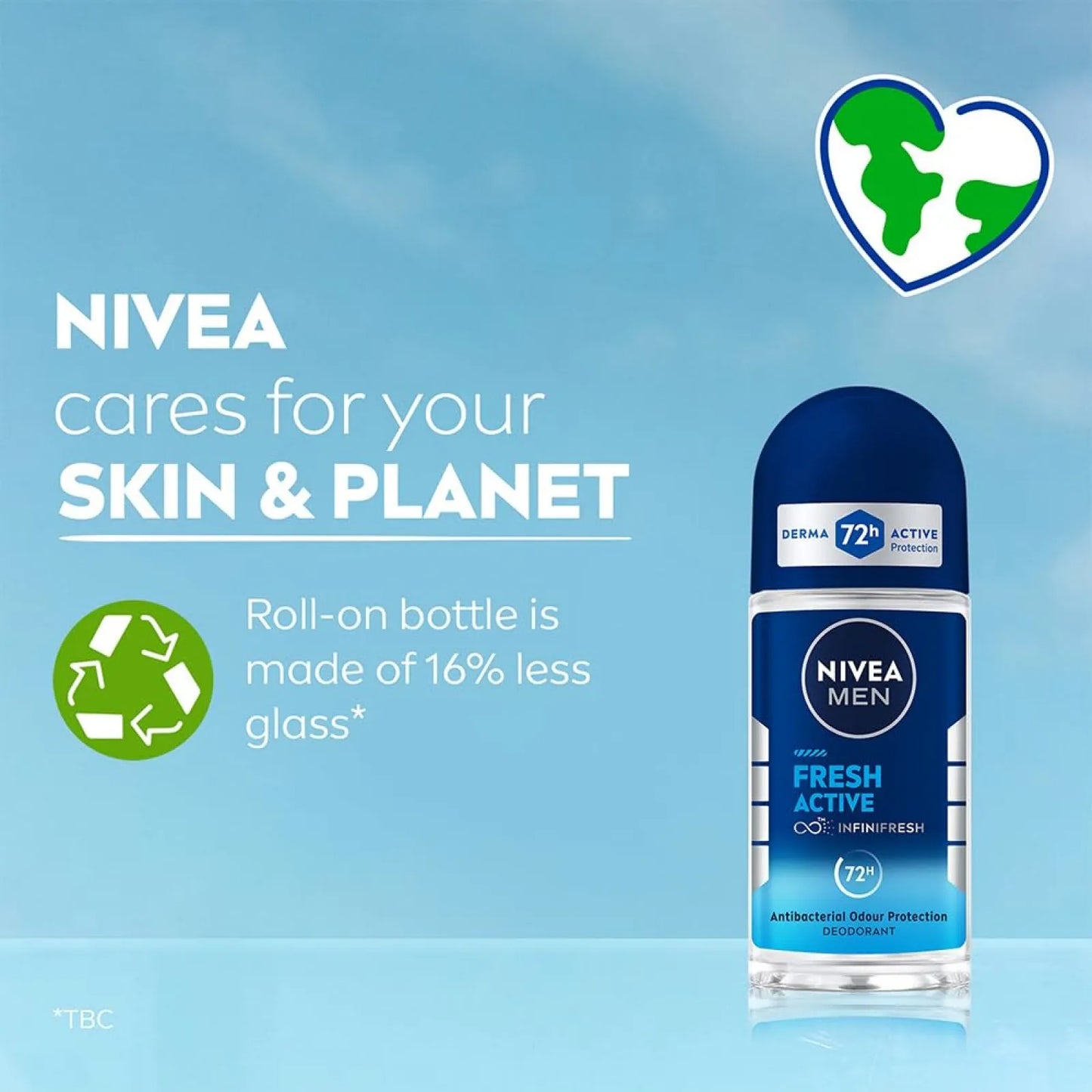 NIVEA MEN FRESH ACTIVE ROLL-ON - 50ML