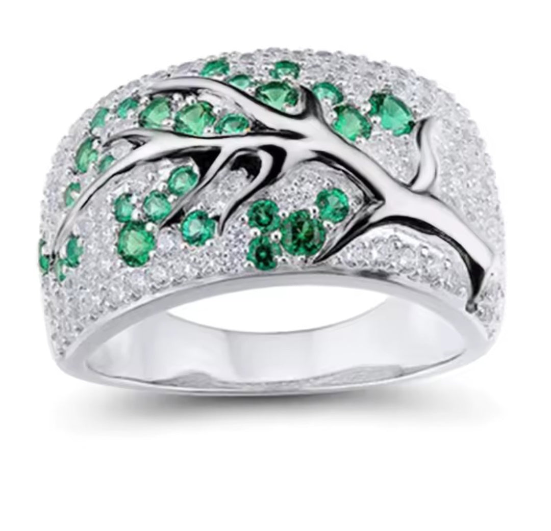ROMANTIC PLUM BRANCH RING FOR WOMEN