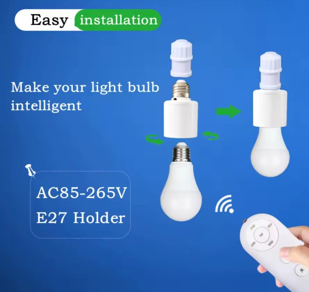 WIRELESS REMOTE CONTROLLED SMART TIMER LAMP HOLDER