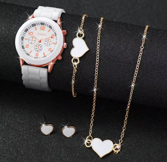 WOMEN WATCHES QUARTZ JEWELRY GIFT SET
