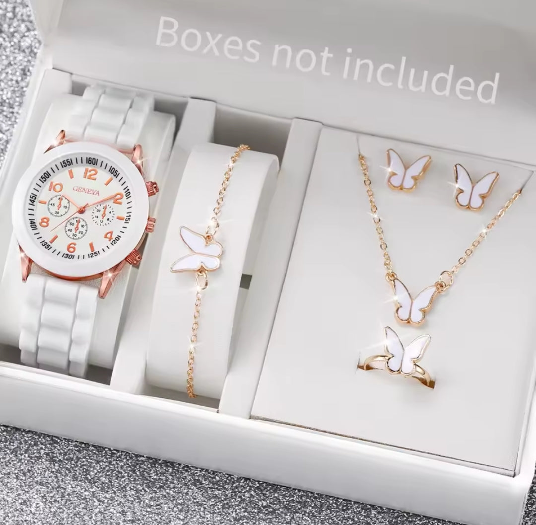 WOMEN WATCHES QUARTZ JEWELRY GIFT SET