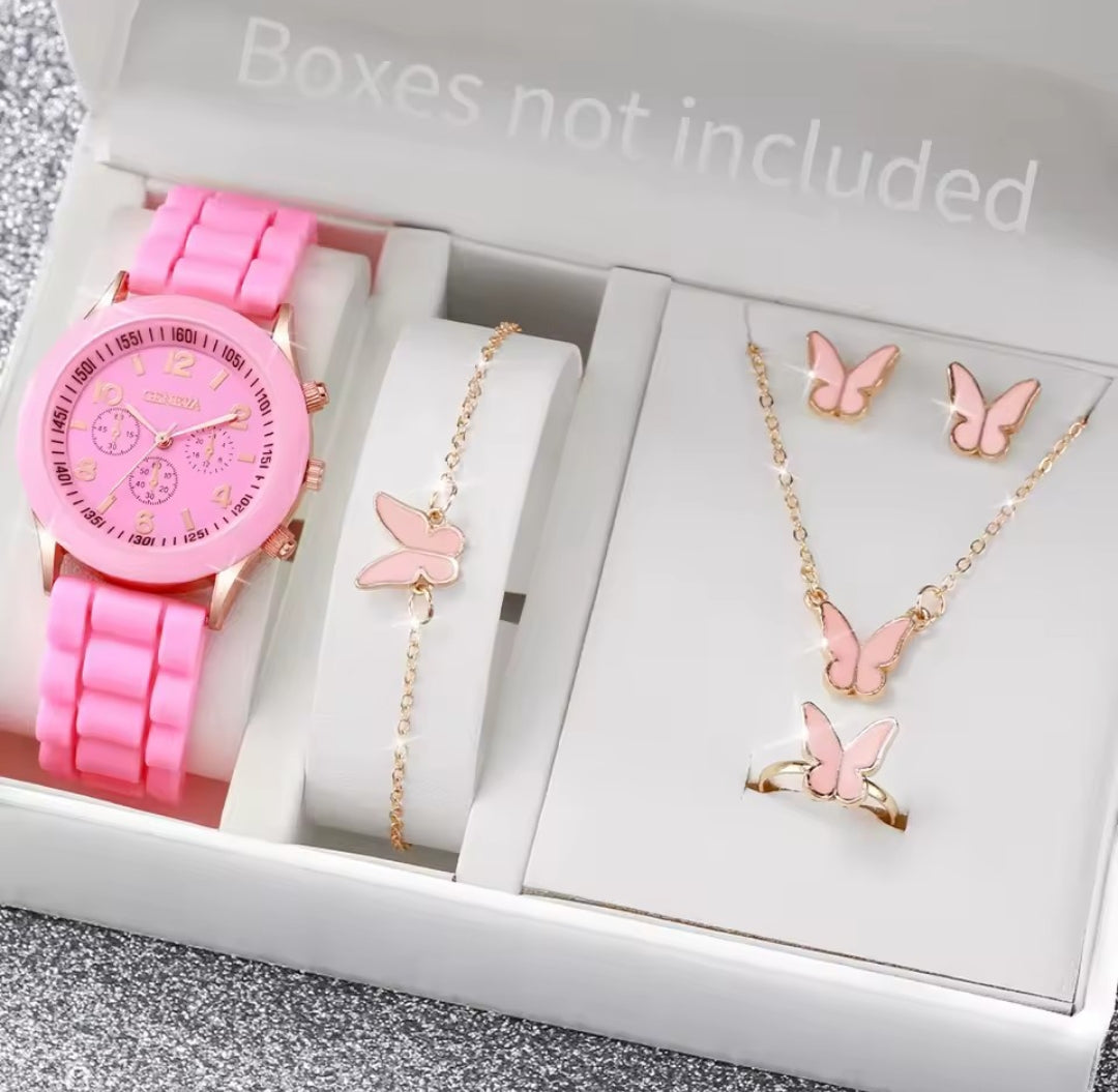 WOMEN WATCHES QUARTZ JEWELRY GIFT SET