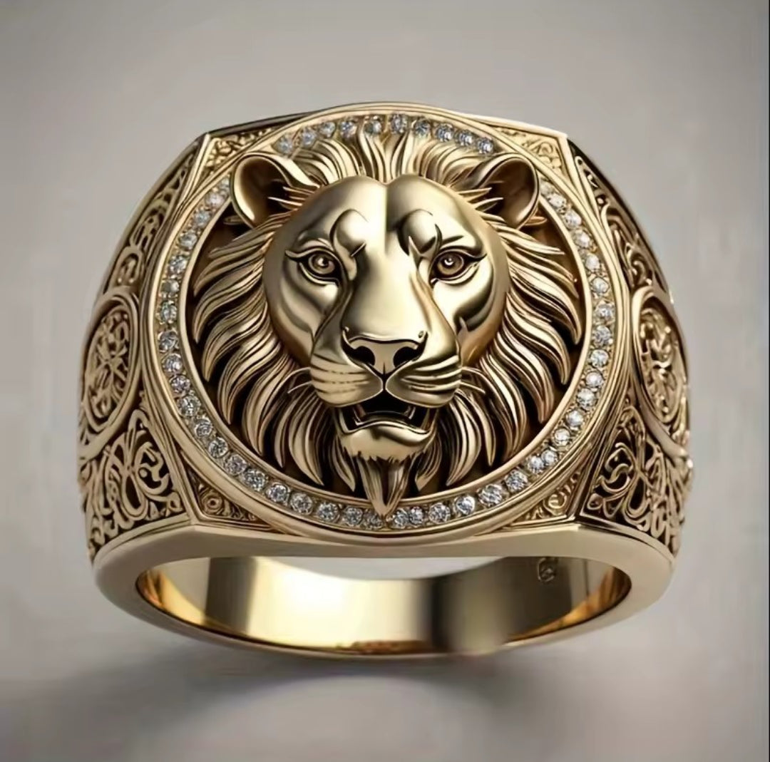 LION KING GOLD LUXURY RING FOR MEN