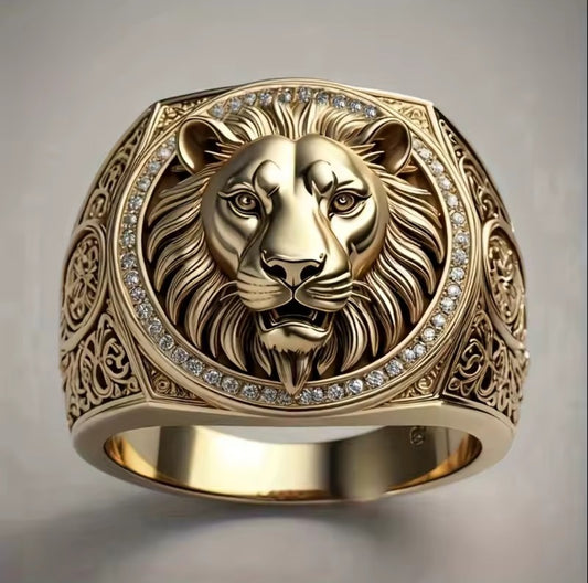 LION KING GOLD LUXURY RING FOR MEN