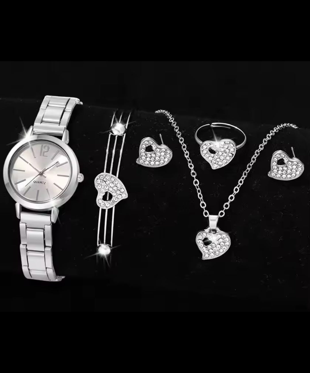 JEWELRY GIFT SET WITH QUARTZ WATCH FOR WOMEN