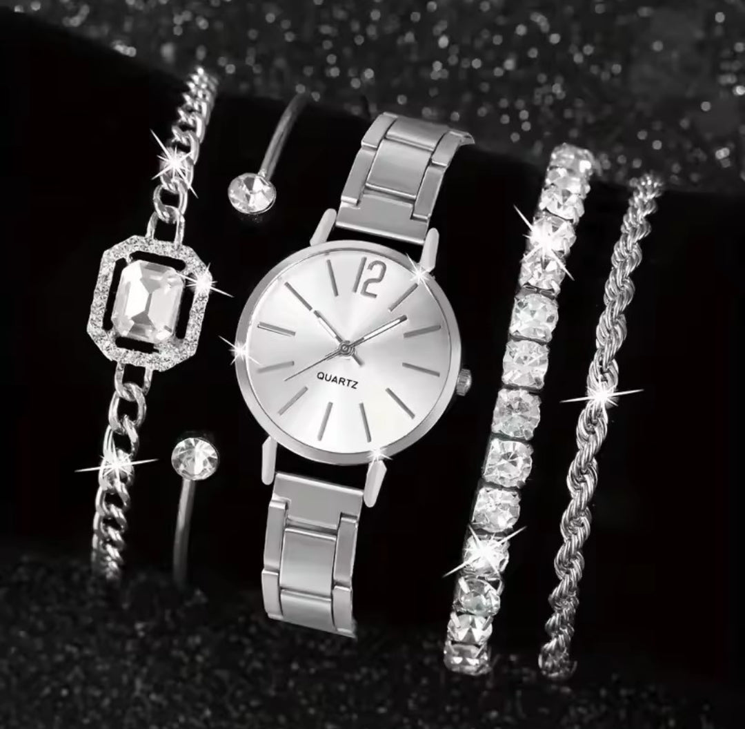 JEWELRY GIFT SET WITH QUARTZ WATCH FOR WOMEN