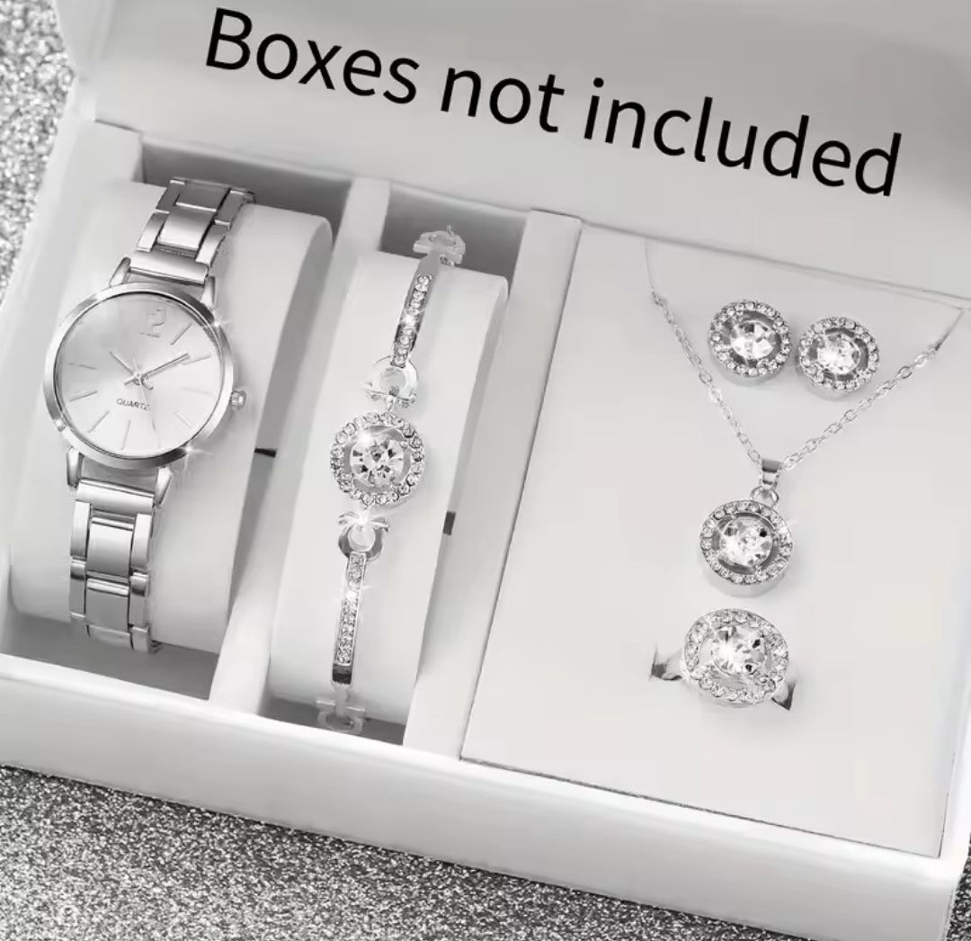 JEWELRY GIFT SET WITH QUARTZ WATCH FOR WOMEN