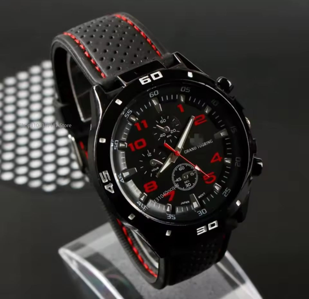 SPORT CHRONOGRAPH SILICONE STRAP WATCH