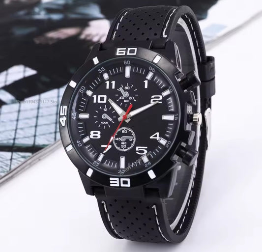 SPORT CHRONOGRAPH SILICONE STRAP WATCH