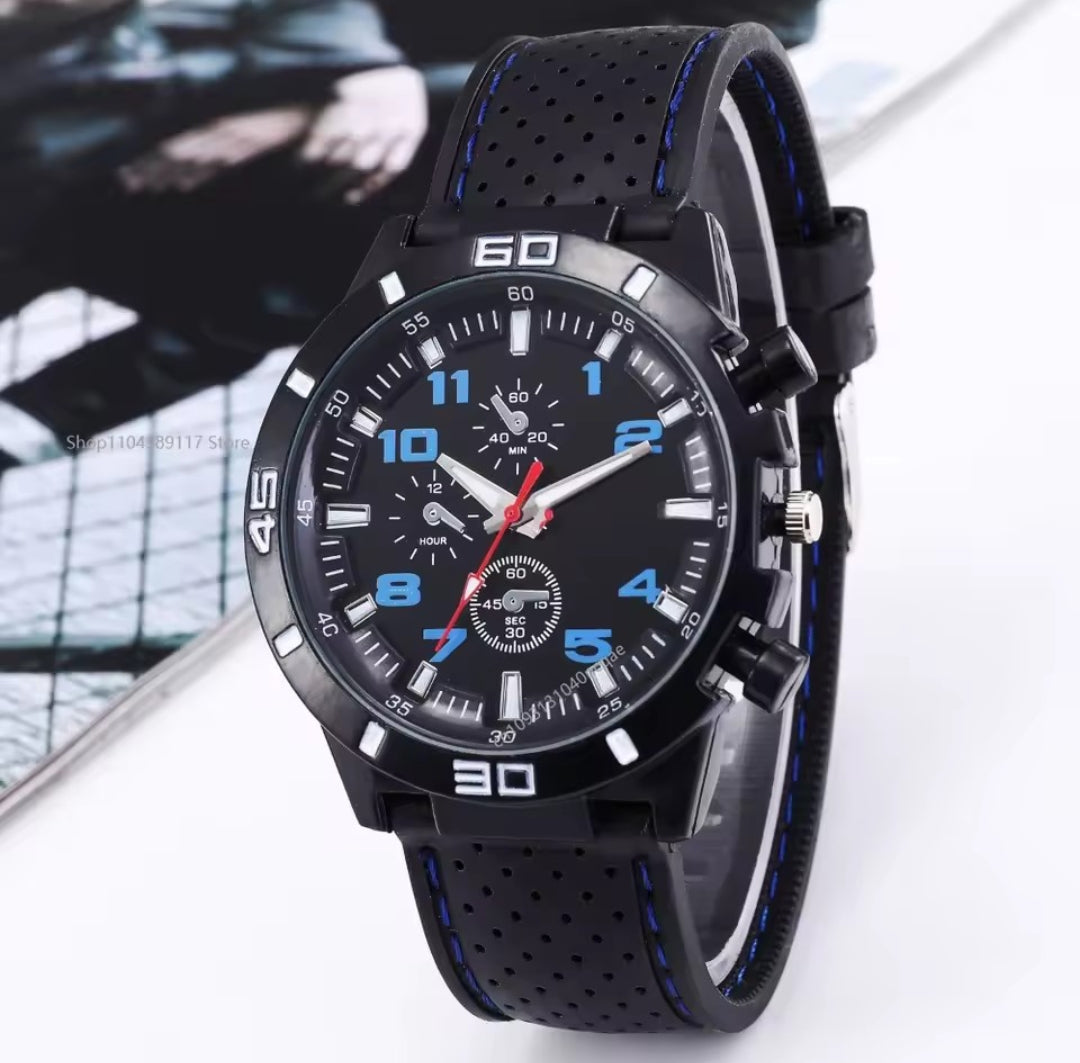SPORT CHRONOGRAPH SILICONE STRAP WATCH