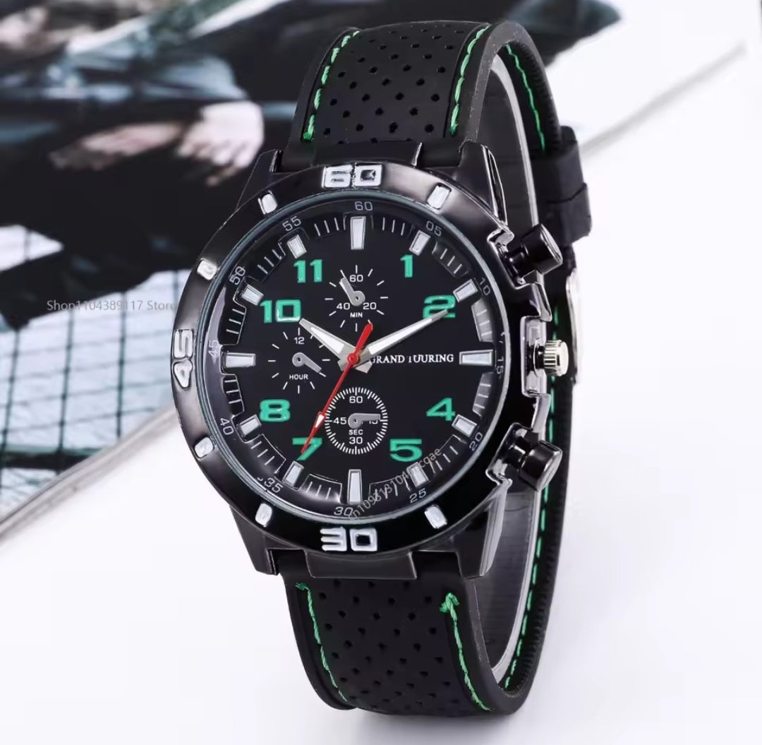 SPORT CHRONOGRAPH SILICONE STRAP WATCH