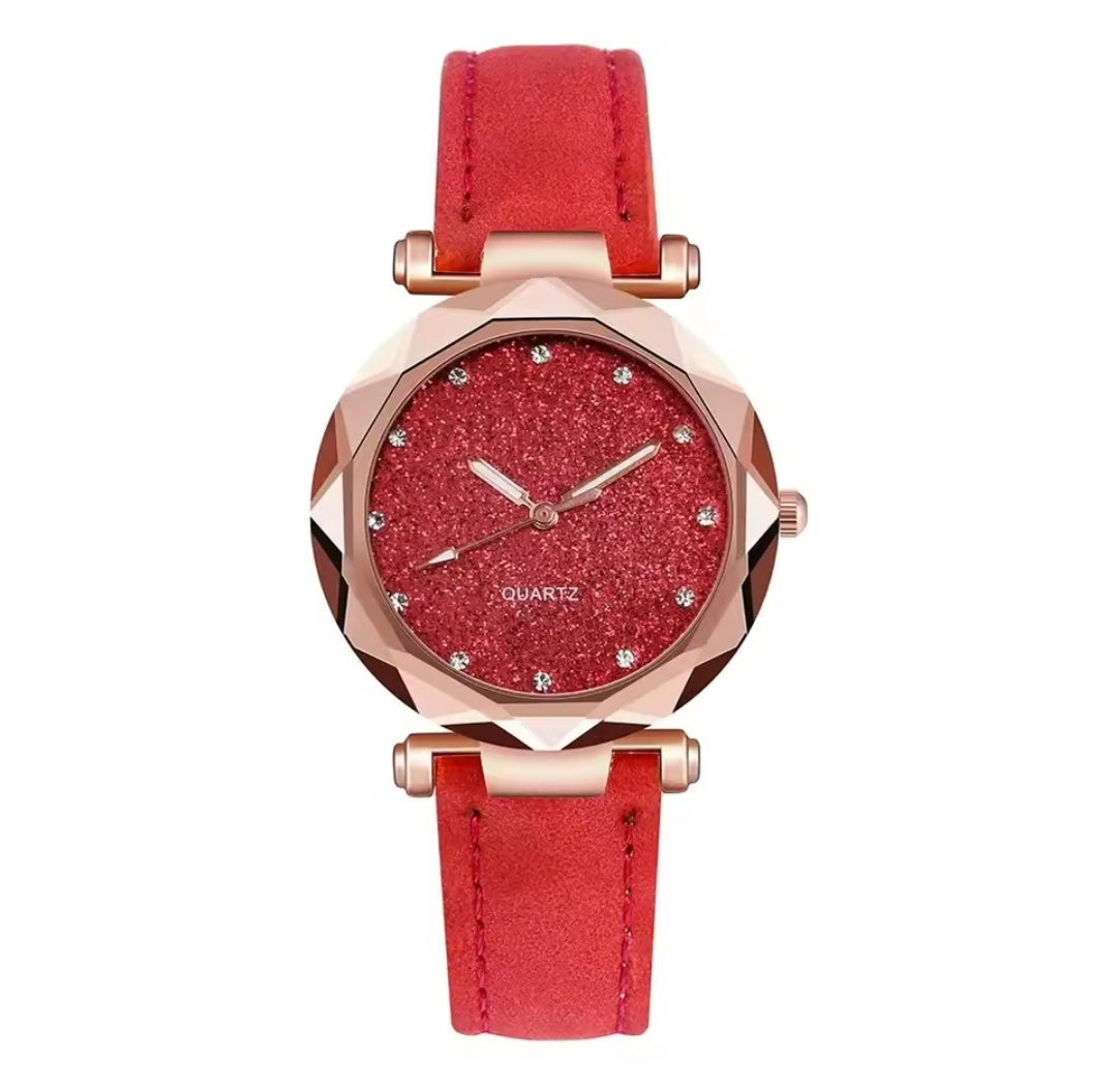 LADIES STARRY SKY ROSE GOLD QUARTZ WATCH