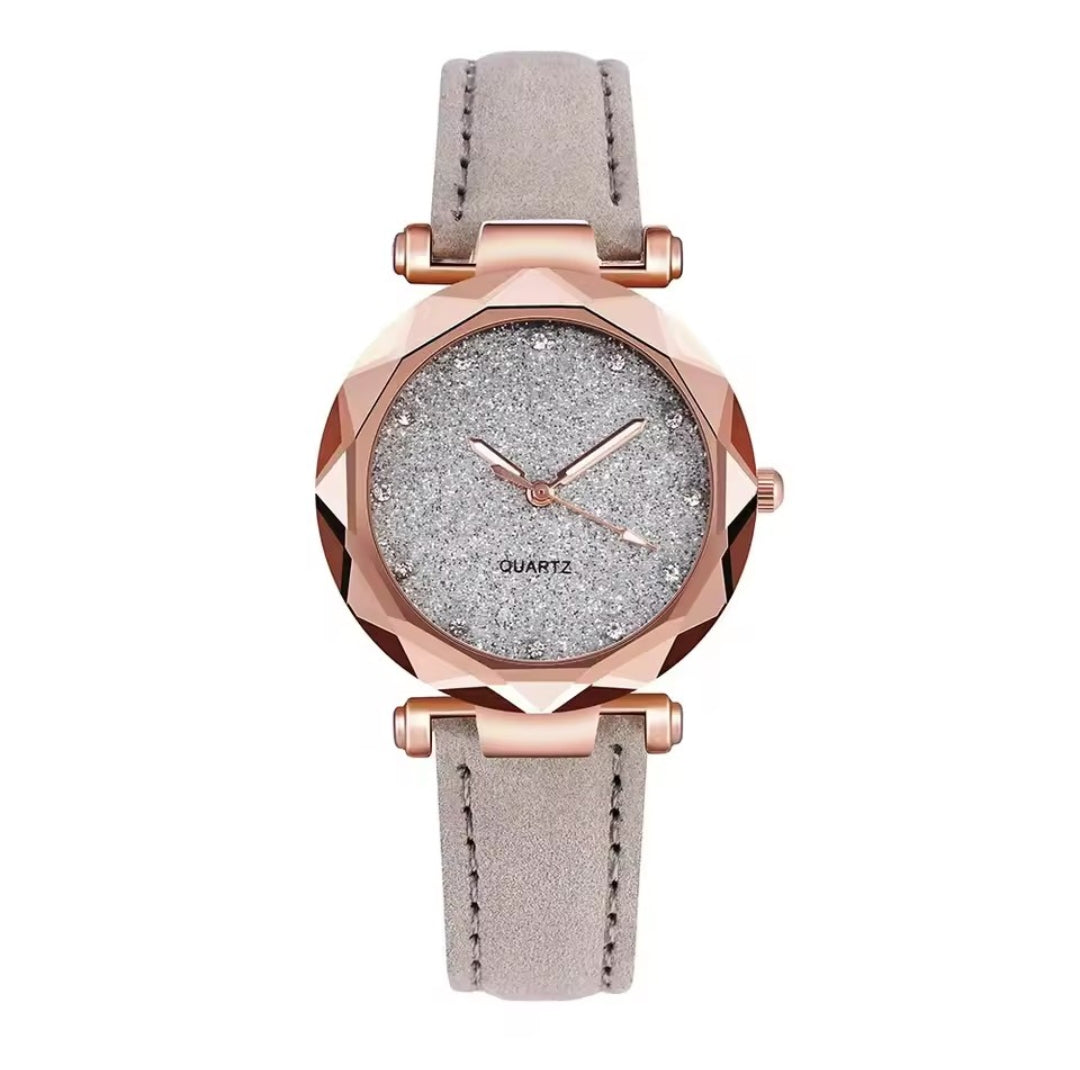 LADIES STARRY SKY ROSE GOLD QUARTZ WATCH