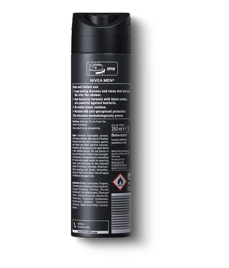 NIVEA MEN DEEP DRY & CLEAN DEODORANT SPRAY - 200ML