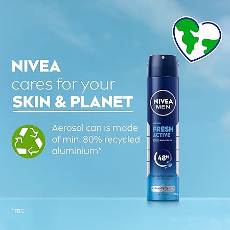 NIVEA MEN FRESH ACTIVE DEODORANT SPRAY - 200ML