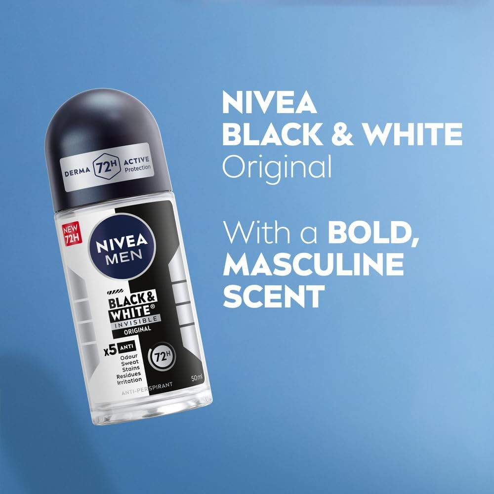NIVEA MEN BLACK & WHITE INVISIBLE ORIGINAL ROLL-ON (50ML)