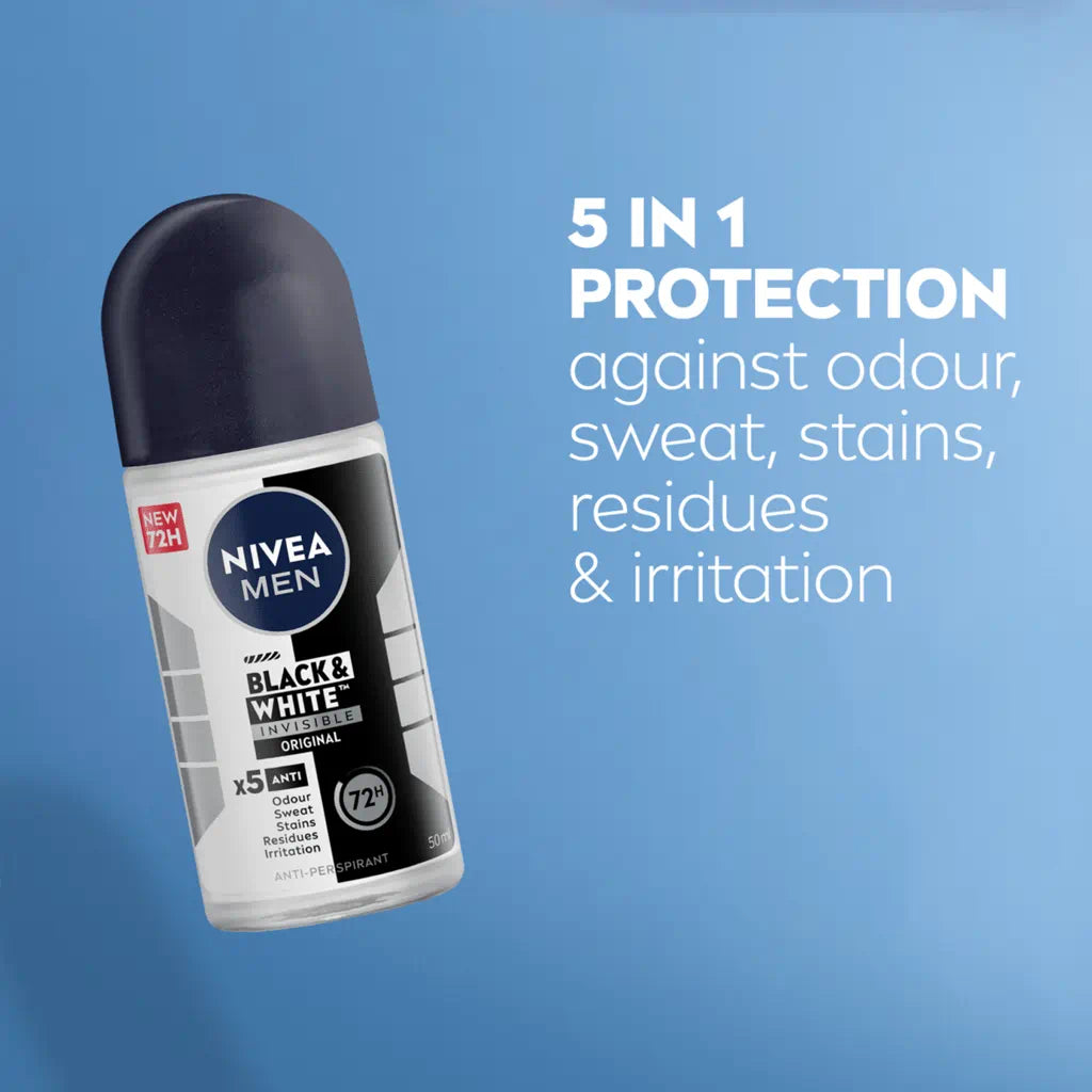 NIVEA MEN BLACK & WHITE INVISIBLE ORIGINAL ROLL-ON (50ML)