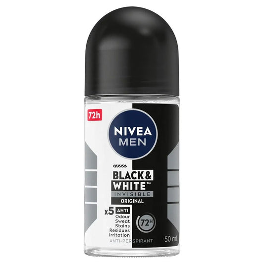 NIVEA MEN BLACK & WHITE INVISIBLE ORIGINAL ROLL-ON (50ML)
