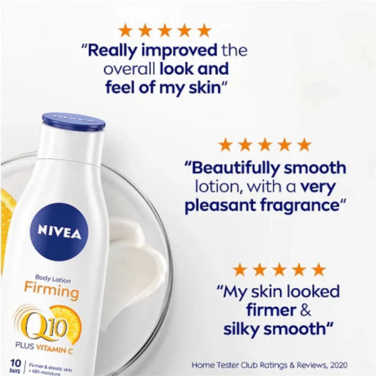 Nivea Q10 body lotion with customer reviews
