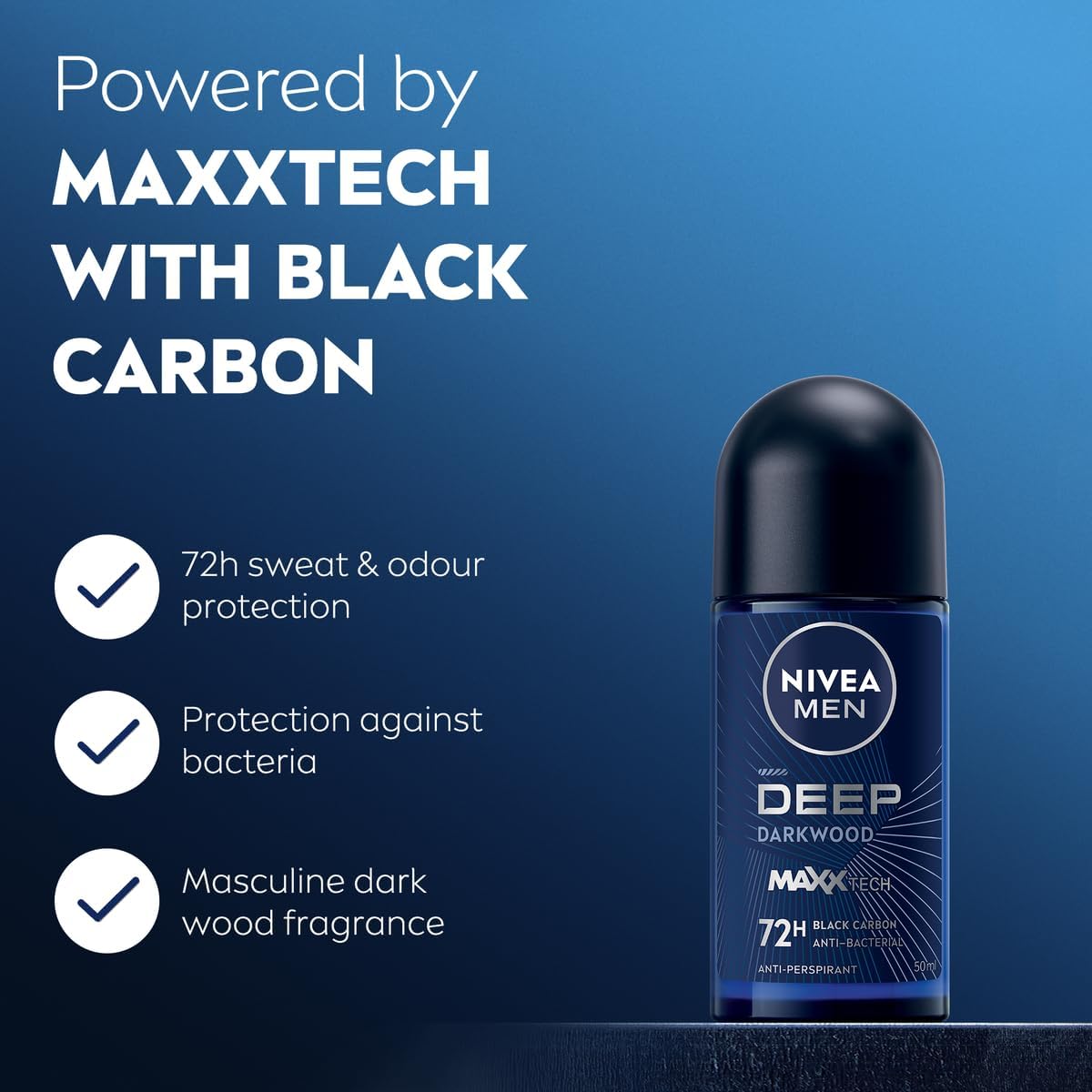 NIVEA MEN DEEP DARKWOOD MAXXTECH ROLL-ON (50ML)