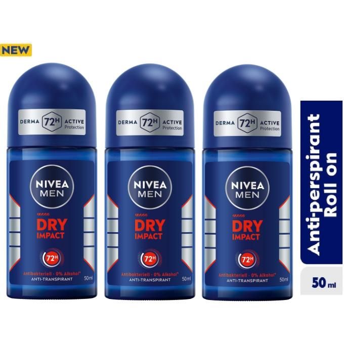 NIVEA MEN DRY IMPACT ROLL ON ANTI-PERSPIRANT - 50ML