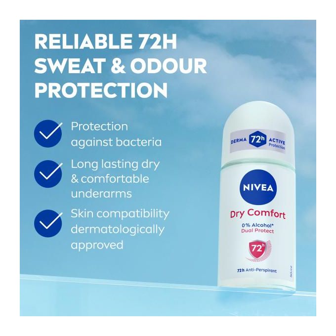 NIVEA DRY COMFORT ROLL ON - 50ML