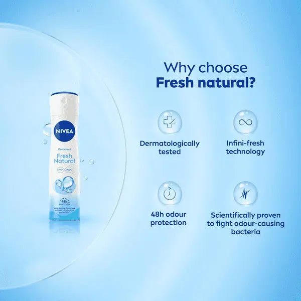 NIVEA FRESH NATURAL ANTIPERSPIRANT DEODORANT SPRAY - 200ML