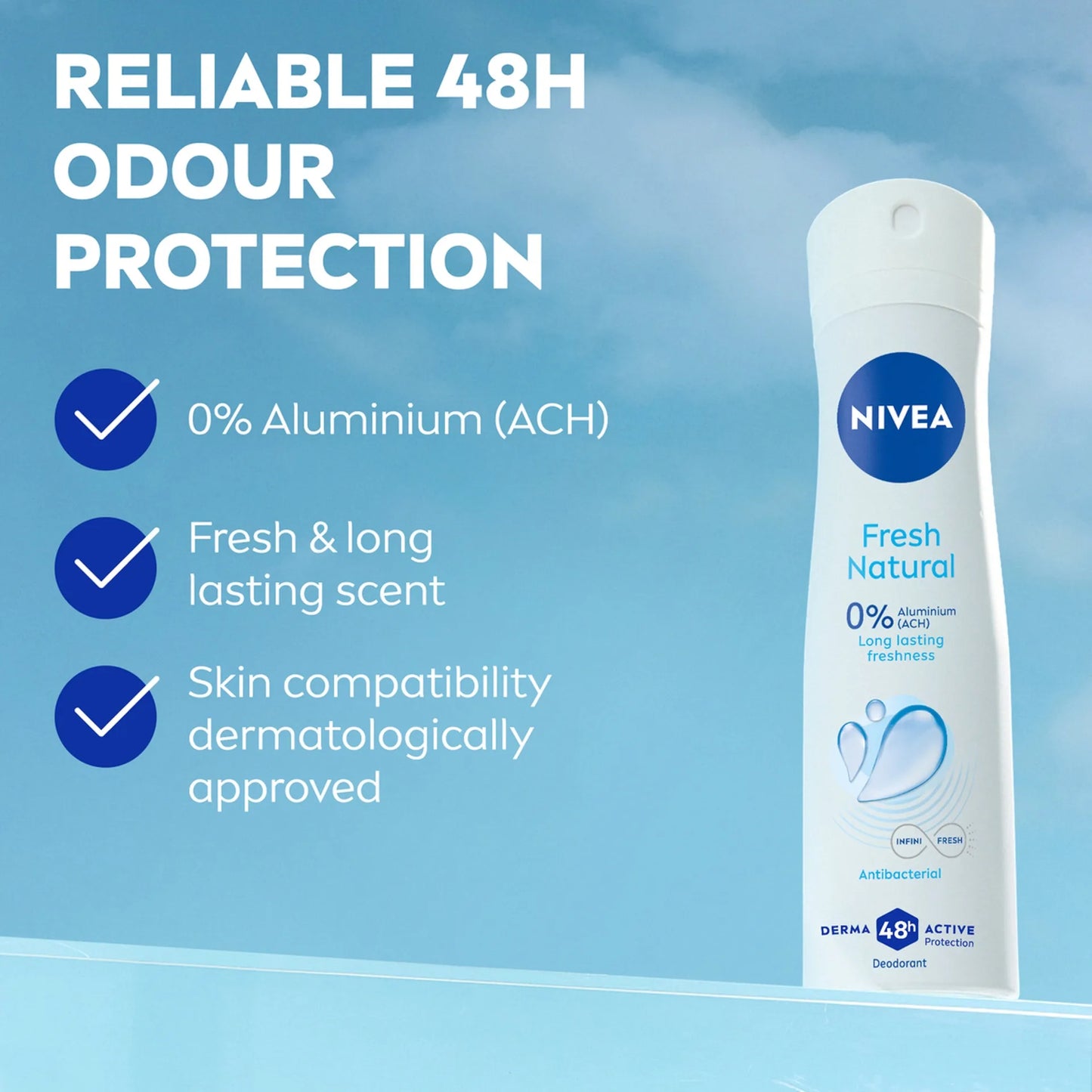 NIVEA FRESH NATURAL ANTIPERSPIRANT DEODORANT SPRAY - 200ML