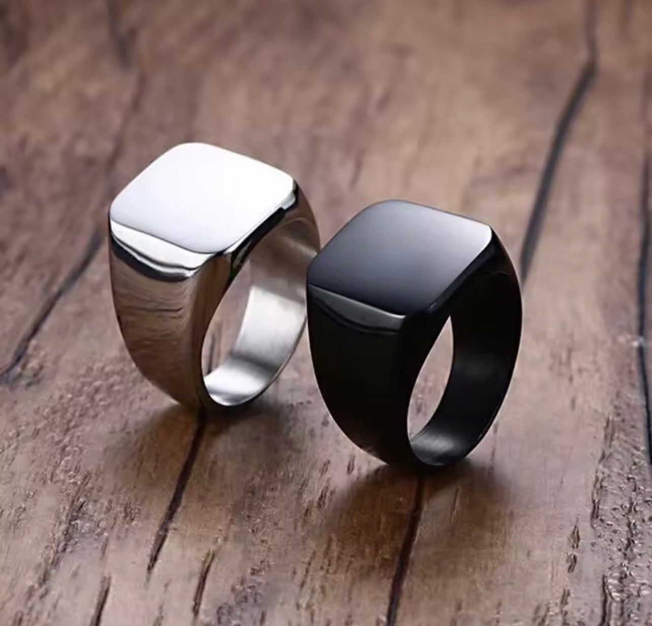 MEN'S CLASSIC SMOOTH FACE STEEL RING