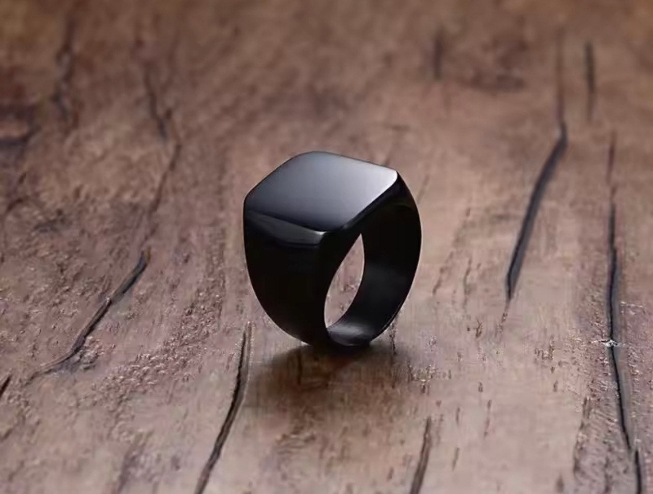 MEN'S CLASSIC SMOOTH FACE STEEL RING