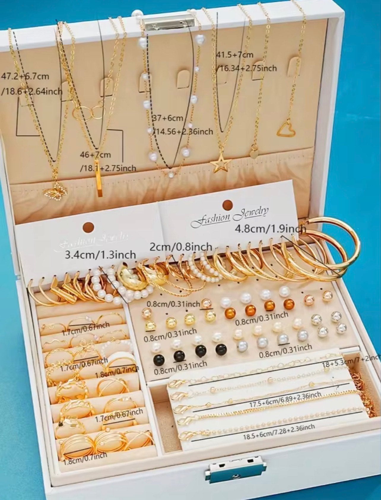 MULTI-LAYERED 86 PIECE JEWELRY GIFT SET FOR HER