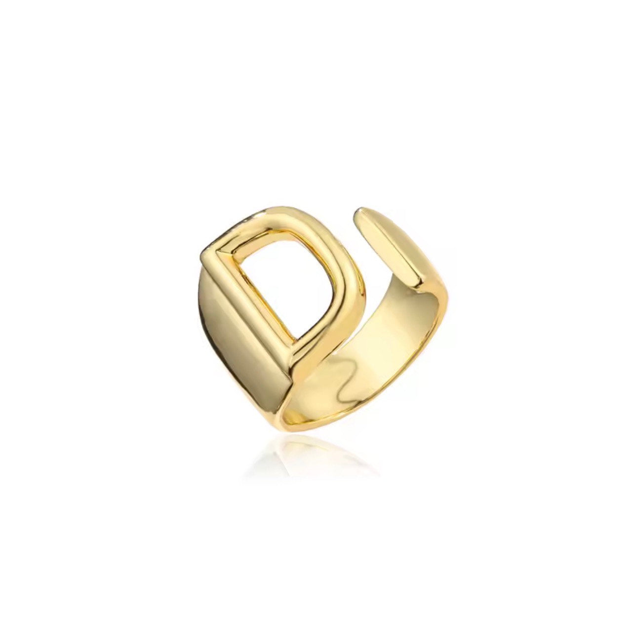 A-Z NAME INITIALS GOLD RING FOR FEMALES
