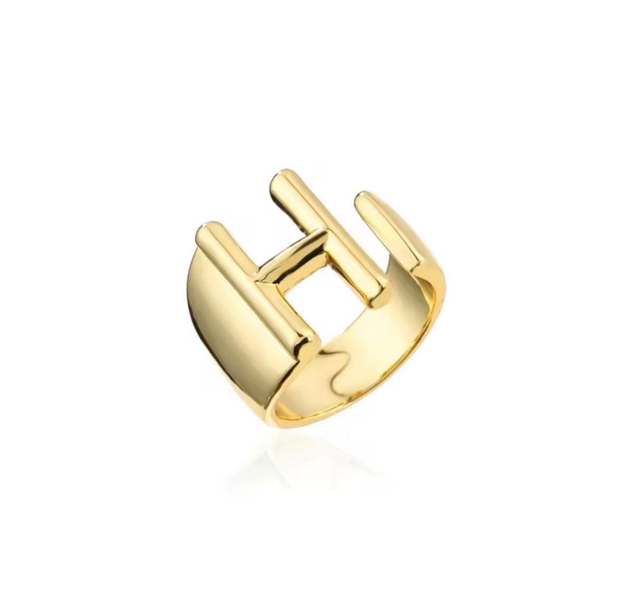 A-Z NAME INITIALS GOLD RING FOR FEMALES