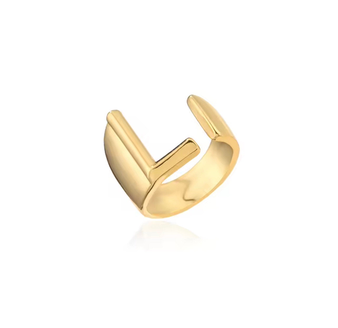 A-Z NAME INITIALS GOLD RING FOR FEMALES