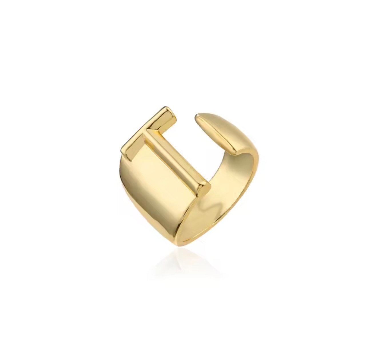 A-Z NAME INITIALS GOLD RING FOR FEMALES
