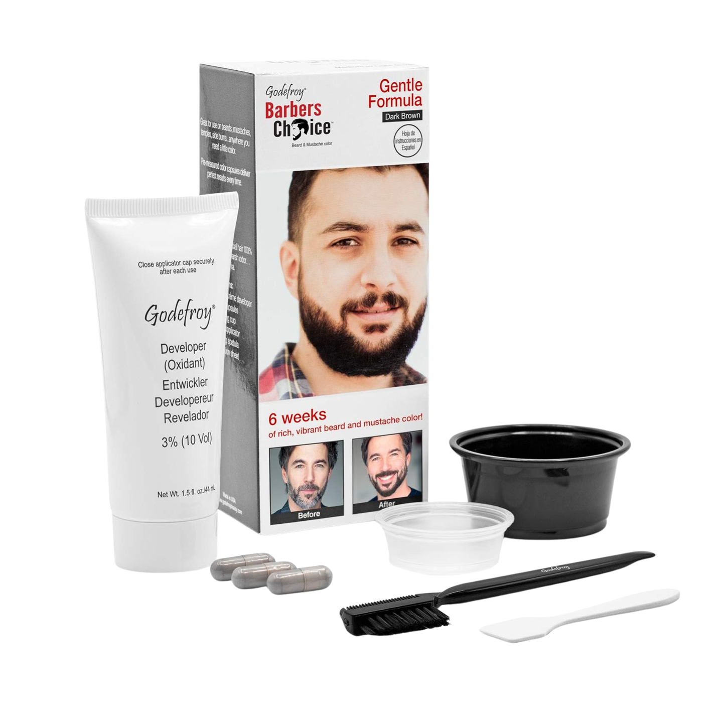 GODEFROY BARBERS CHOICE BEARD & MUSTACHE COLOUR FROM USA