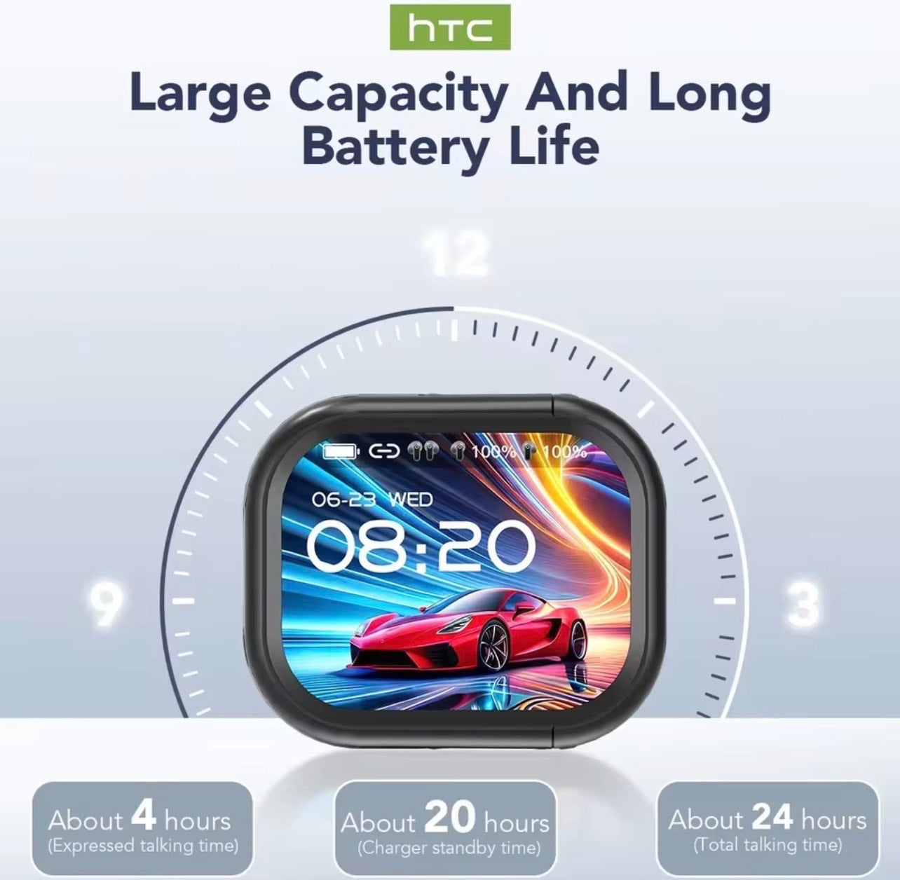 HTC NE20 BLUETOOTH EARBUDS - AI 134 LANGUAGE TRANSLATOR & TOUCH SCREEN