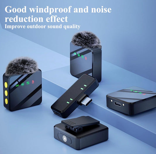 4-IN-1 PROFESSIONAL WIRELESS LAPEL MICROPHONE SYSTEM WITH NOISE CANCELLATION, UHF TRANSMISSION, 12H BATTERY FOR IPHONE/ANDROID– IDEAL FOR PODCASTING, INTERVIEWS & GROUP RECORDINGS