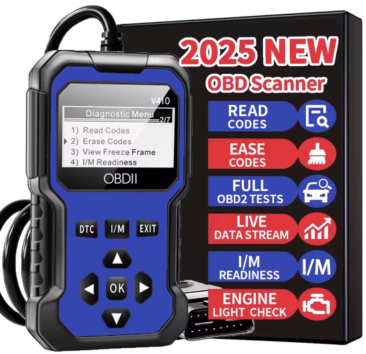 VEHICLE OBD2 SCANNER - DIAGNOSTICS MACHINE & ENGINE FAULT CODE READER
