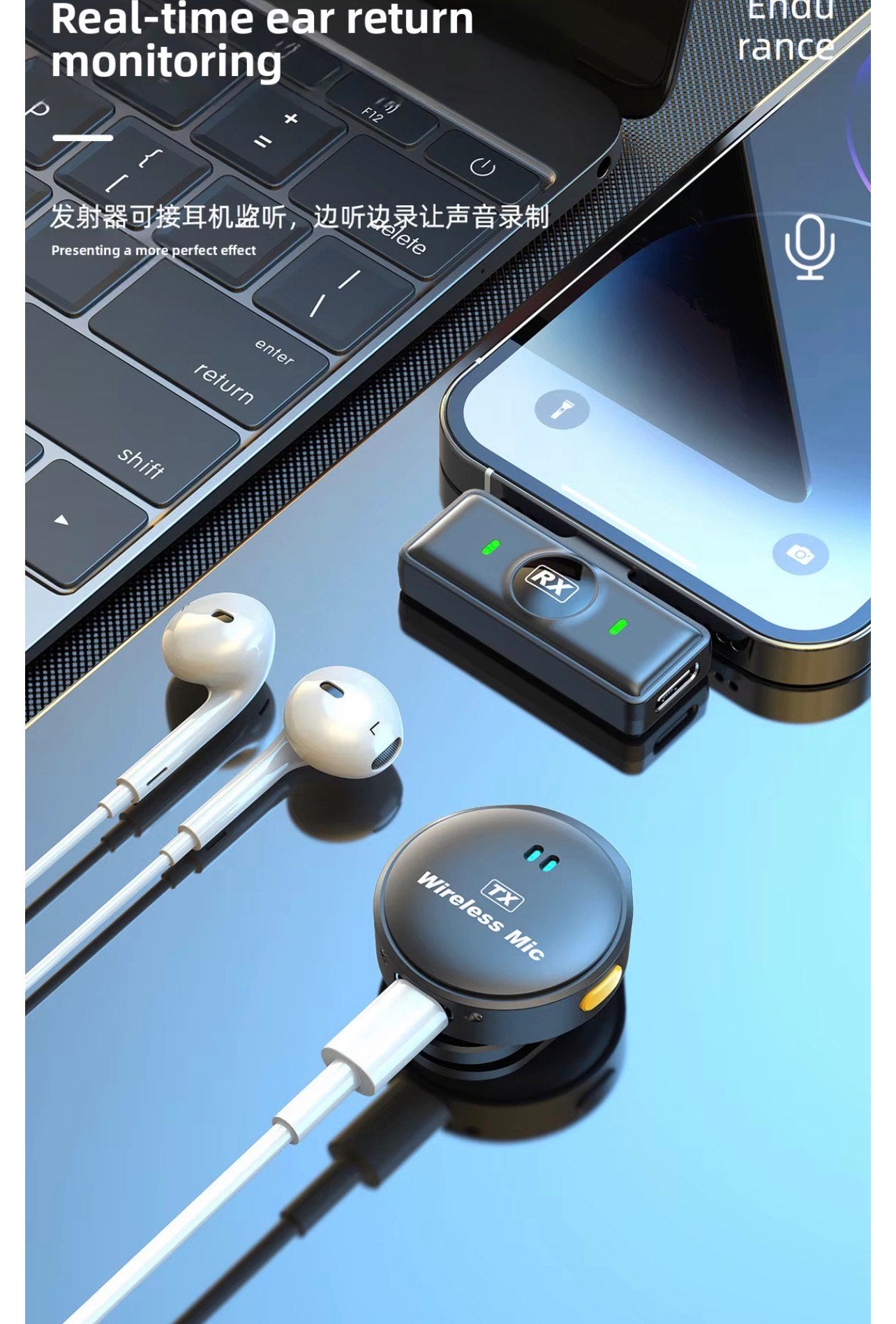 Q8 WIRELESS LAPEL MICROPHONE WITH TYPE C CONNECTOR