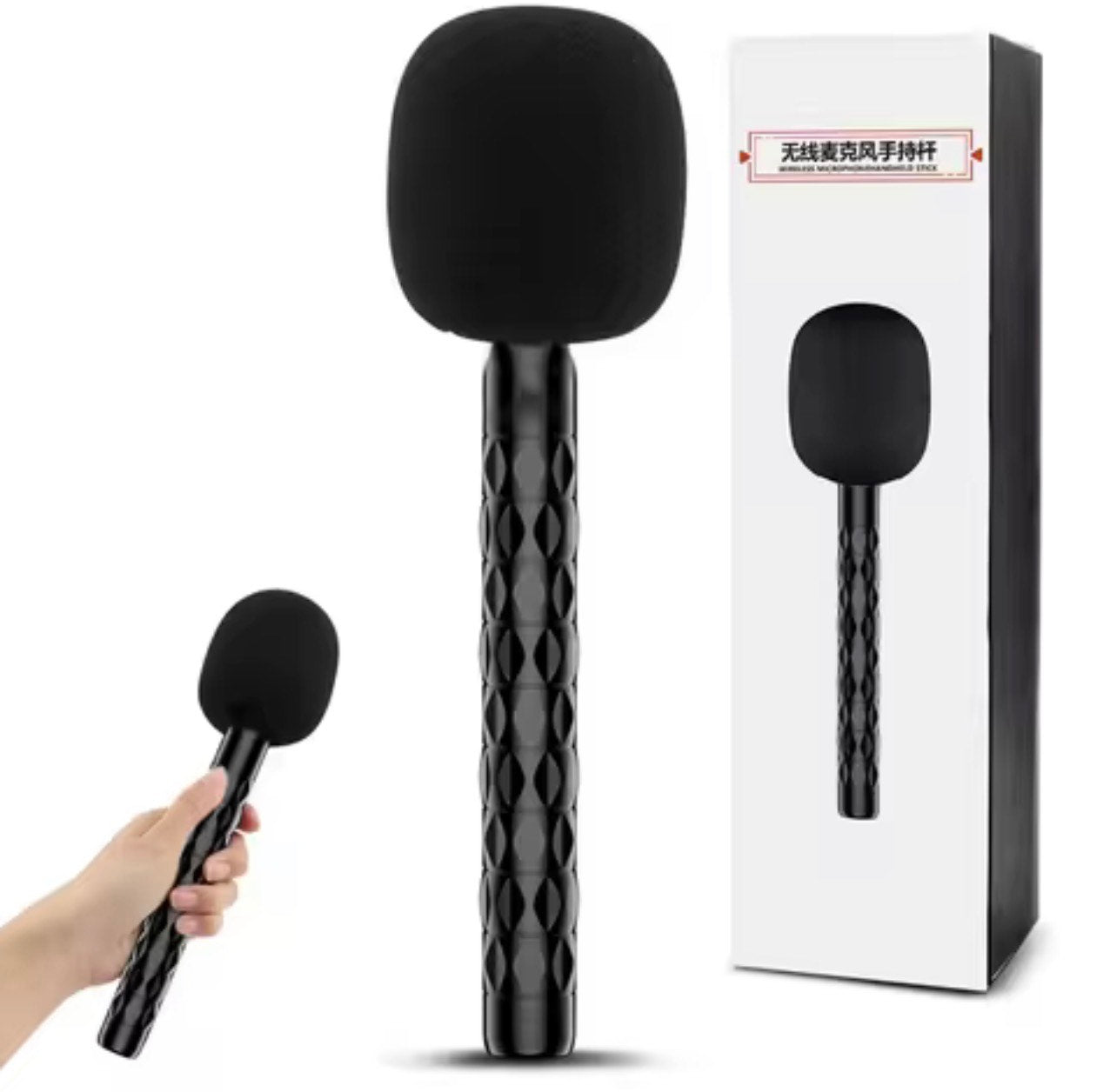 NEW UNIVERSAL WIRELESS HANDHELD MICROPHONE STICK (XLR/TYPE C CONNECTOR) FOR INTERVIEWS & LIVE-STREAMING