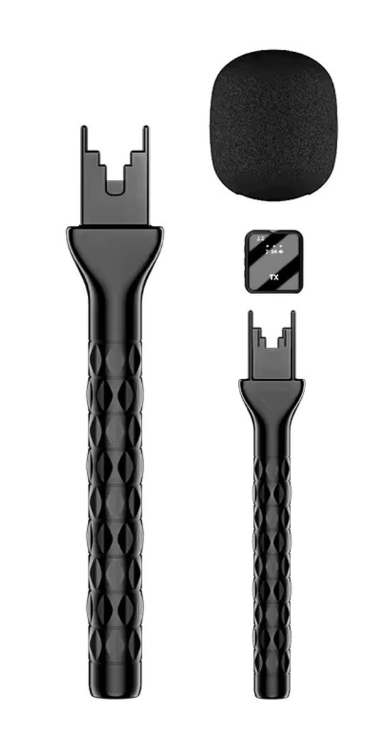 NEW UNIVERSAL WIRELESS HANDHELD MICROPHONE STICK (XLR/TYPE C CONNECTOR) FOR INTERVIEWS & LIVE-STREAMING
