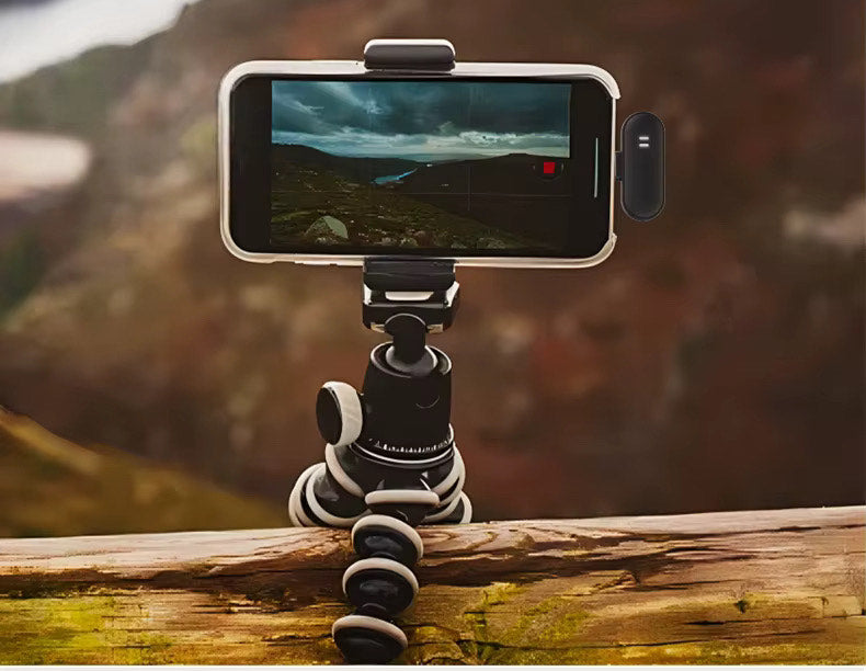 QY10 PRIVATE MODEL WIRELESS 2IN1 LAPEL MICROPHONE WITH APPLE & TYPE C CONNECTORS AND CHARGING CASE