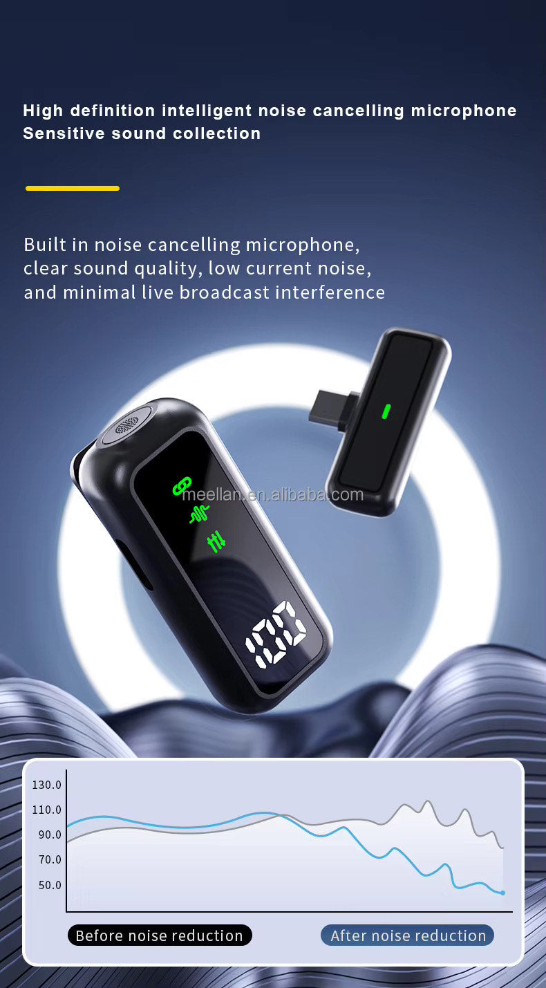 T68 PROFESSIONAL 2.4GHZ WIRELESS MICROPHONE (NOISE REDUCTION & CHARGING CASE)