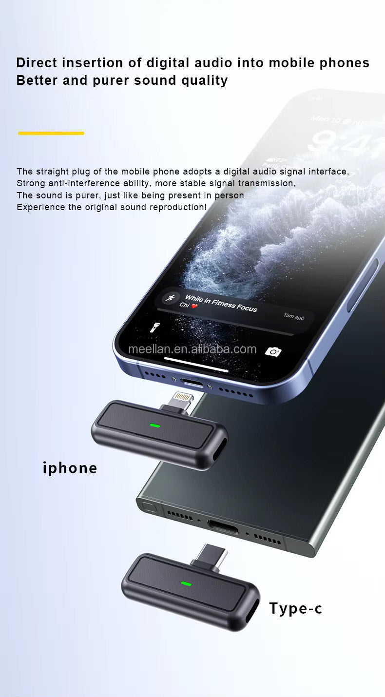 T68 PROFESSIONAL 2.4GHZ WIRELESS MICROPHONE (NOISE REDUCTION & CHARGING CASE)